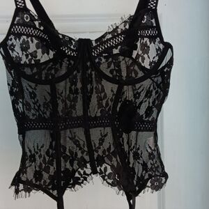 Brand New black lace corset